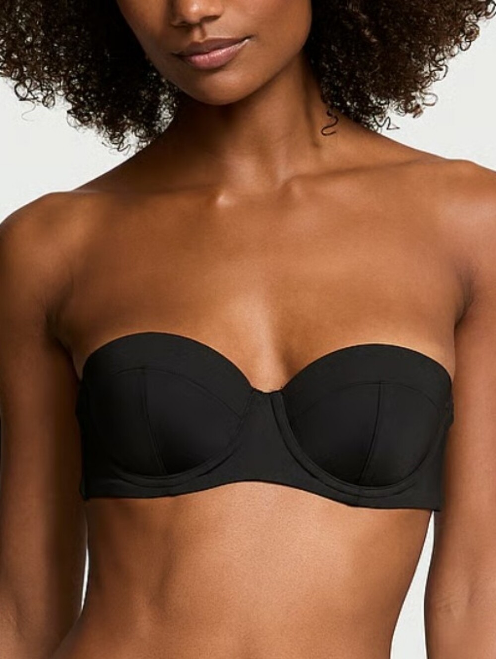 Victoria's Secret Black Strapless Bikini Top